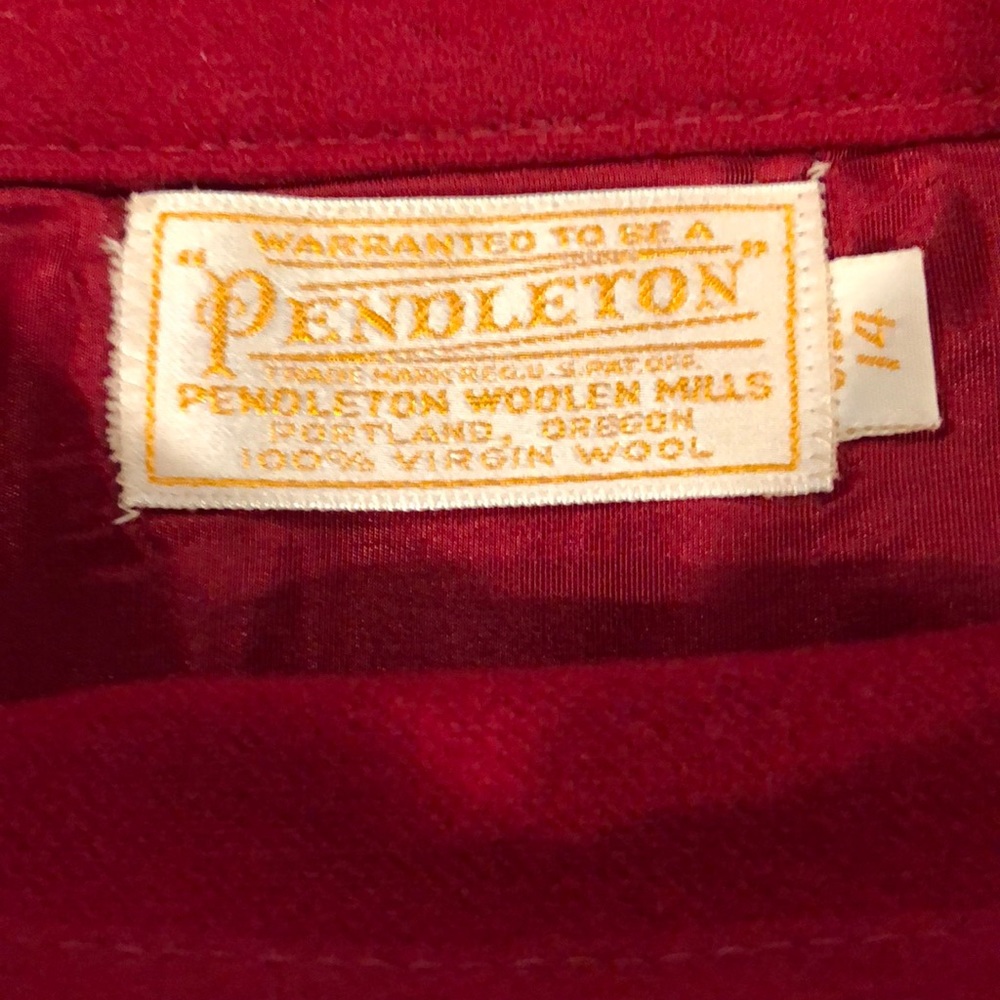 Vintage Pendleton Wool Pencil Skirt Size 14 - Picture 4 of 4